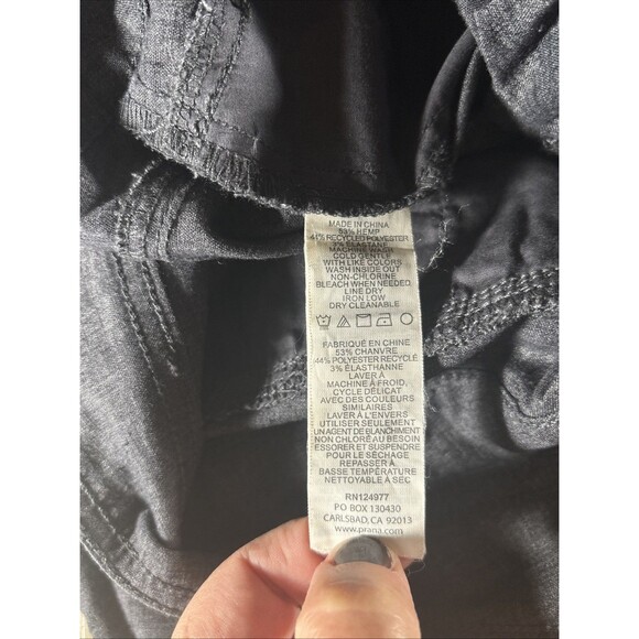 prAna Pants  Gray Lizbeth Hemp Baggy Boho Indy Hippy Outdoor Hiking Gorp Size 0 - Picture 13 of 13